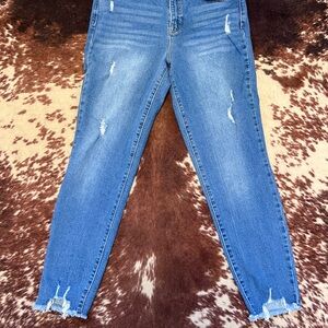 Soho Blue Distressed Skinny Jeans